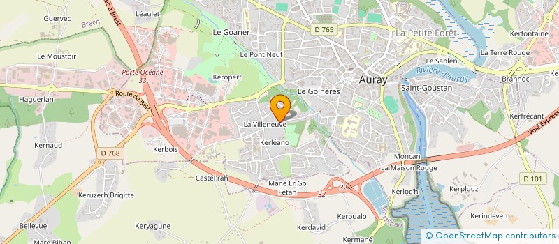 localisation de l'entreprise ASS.EAUX FORTES à AURAY