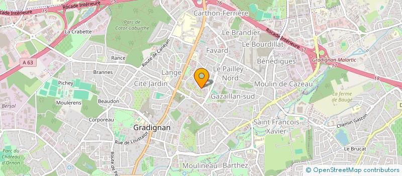 localisation de l'entreprise ASS ECHO EVANGILE CHEMIN OUVERT  GRADIGNAN