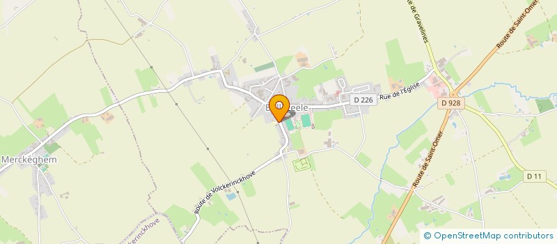 localisation de l'entreprise ASS ECOLE & FAMILLE DE BOLLEZEELE à BOLLEZEELE