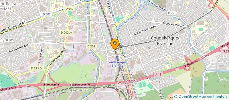 localisation de l'entreprise ASS ECOLE & FAMILLE SACRE COEUR  COUDEKERQUE-BRANCHE