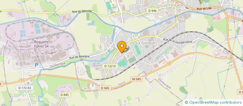 localisation de l'entreprise ASS ECOLE & FAMILLE ST JOSEPH  LA GORGUE