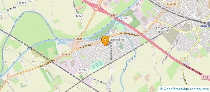localisation de l'entreprise ASS ECOLE & FAMILLE ST MARTIN ERQUINGHEM à ERQUINGHEM-LYS