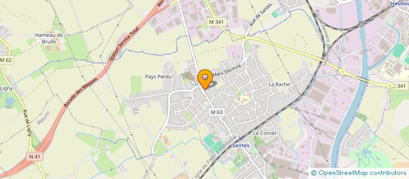 localisation de l'entreprise ASS ECOLE & FAMILLE ST PIERRE DE SANTES à SANTES