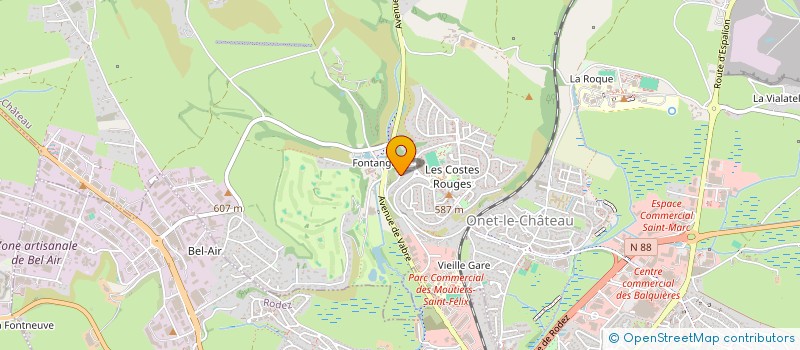 localisation de l'entreprise ASS EDUC POPUL LA CITE DES JEUNES à ONET-LE-CHATEAU