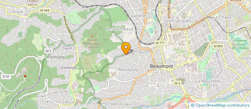 localisation de l'entreprise ASS EDUC POPUL ST J M VIANNEY  CEYRAT