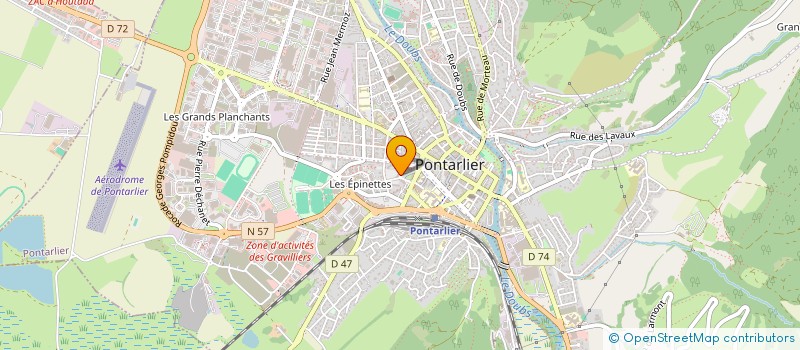 localisation de l'entreprise ASS EDUC POPULAIRE ST PIERRE  PONTARLIER