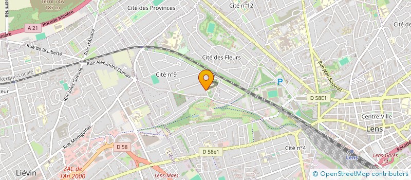 localisation de l'entreprise ASS EDUC POPULAIRE ST THEODORE  LENS