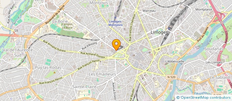 localisation de l'entreprise ASS EDUC SPORT AIDE DETENUS LIMOGES à LIMOGES