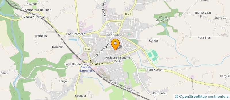 localisation de l'entreprise ASS EDUCA POPUL SKOL AR BANAL  BANNALEC