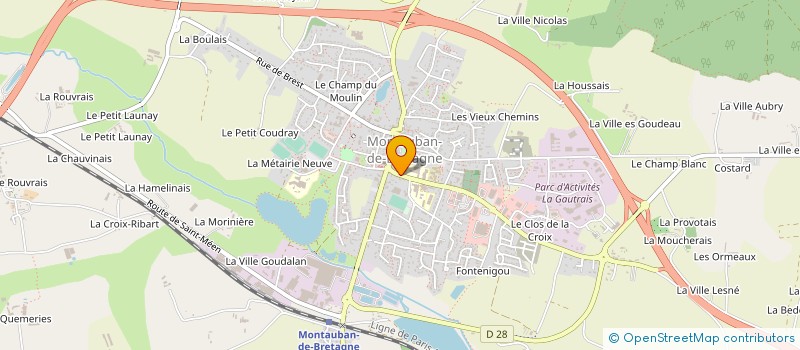 localisation de l'entreprise ASS EDUCAT POPUL LA MONTALBANAISE  MONTAUBAN-DE-BRETAGNE