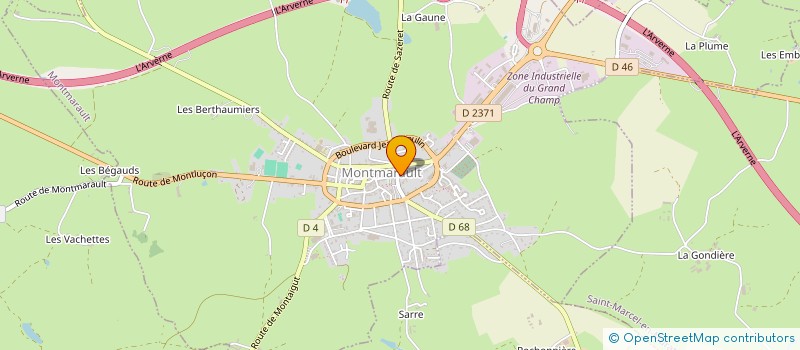 localisation de l'entreprise ASS EDUCAT POPULAIRE ENSEIGN à MONTMARAULT
