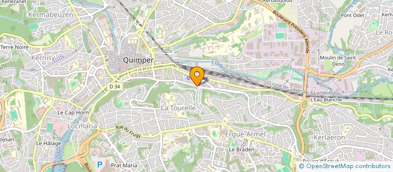 localisation de l'entreprise ASS EDUCATION CADETS D ARVOR  QUIMPER