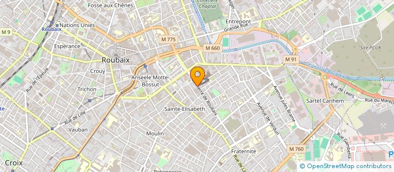 localisation de l'entreprise ASS EDUCATION FORMATION INSERTION à ROUBAIX