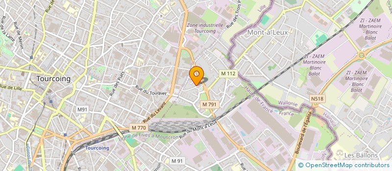 localisation de l'entreprise ASS  EDUCATION POP ST GERARD  WATTRELOS