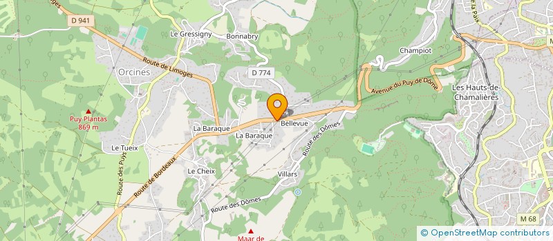 localisation de l'entreprise ASS EDUCATION POPUL PIGNOLET  ORCINES