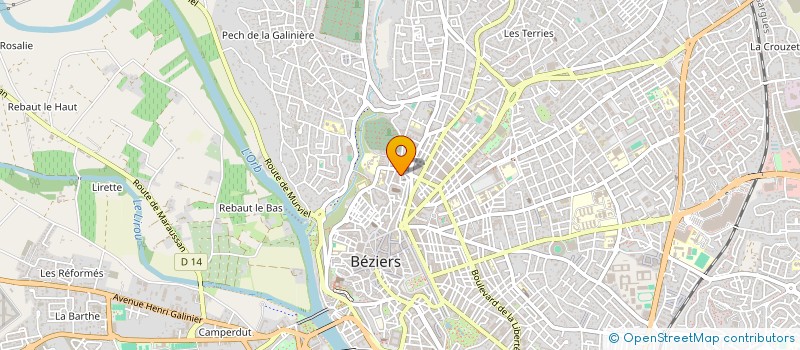 localisation de l'entreprise ASS EDUCATION POPULAIRE  BEZIERS