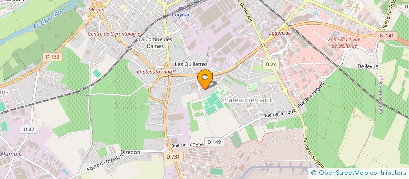 localisation de l'entreprise ASS EDUCATION POPULAIRE CHATEAUBERNARD à CHATEAUBERNARD