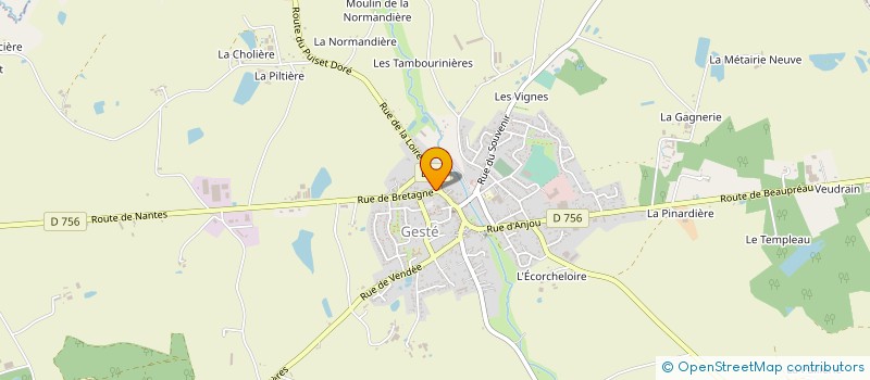 localisation de l'entreprise ASS EDUCATION POPULAIRE ET SPORTIVE à MONTREVAULT-SUR-EVRE