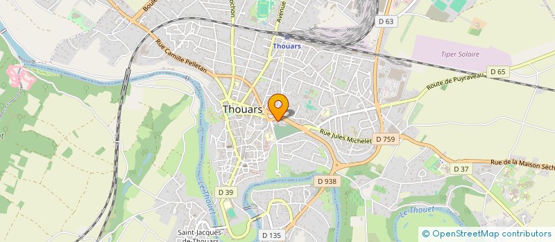 localisation de l'entreprise ASS EDUCATION POPULAIRE LA DURANDALE  THOUARS