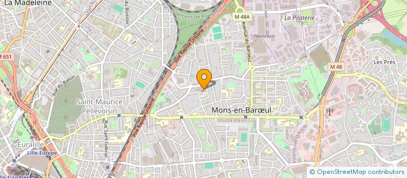 localisation de l'entreprise ASS EDUCATION POPULAIRE MONS EN BAROEUL  MONS-EN-BARUL