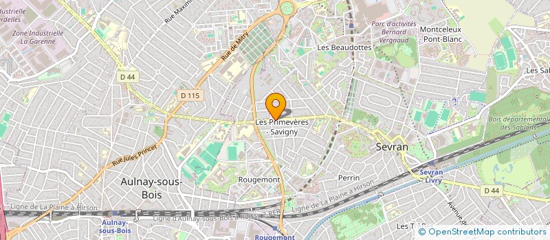 localisation de l'entreprise ASS EGLISE EVANGELIQUE BAPTISTE  SEVRAN