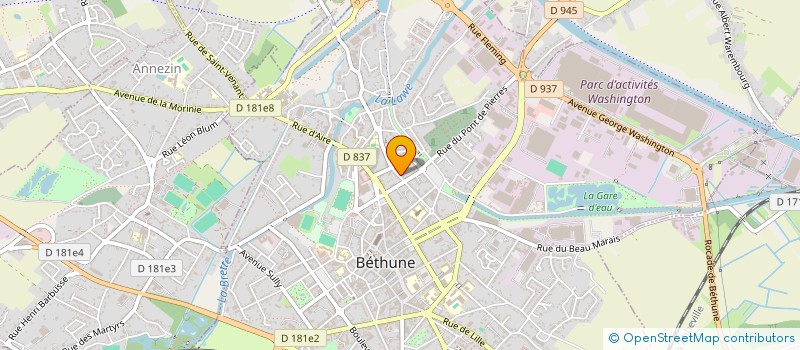 localisation de l'entreprise ASS EGLISE EVANGELIQUE BAPTISTE BETHUNE  BETHUNE