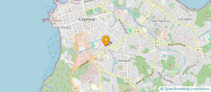 localisation de l'entreprise ASS EGLISE EVANGELIQUE DU NAZAREEN  CAYENNE