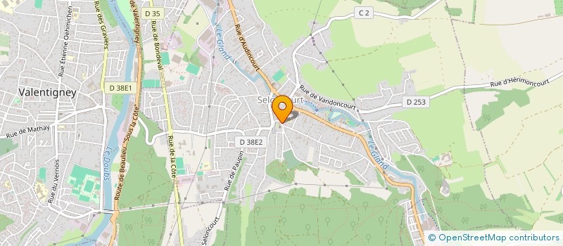 localisation de l'entreprise ASS EGLISE EVANGELIQUE LUTHERIENNE  SELONCOURT