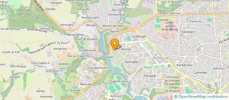 localisation de l'entreprise ASS ELEVE ECOLE SUPER COMMERC BREST à BREST
