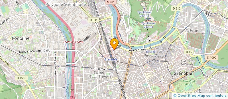 localisation de l'entreprise ASS ELUS LOCAUX DEVELOP DEMOCRATIE LOCAL  GRENOBLE