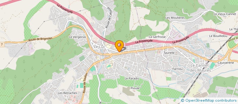 localisation de l'entreprise ASS EMPLOIS FAMILIAUX EN CTRE VAR à LE LUC
