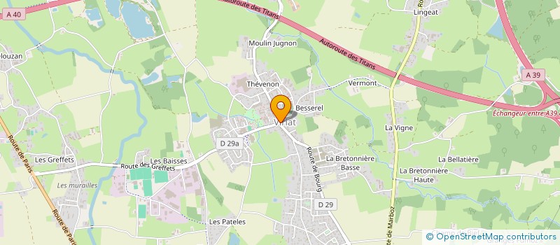 localisation de l'entreprise ASS EMPLOYES COMMUNAUX VIRIAT à VIRIAT