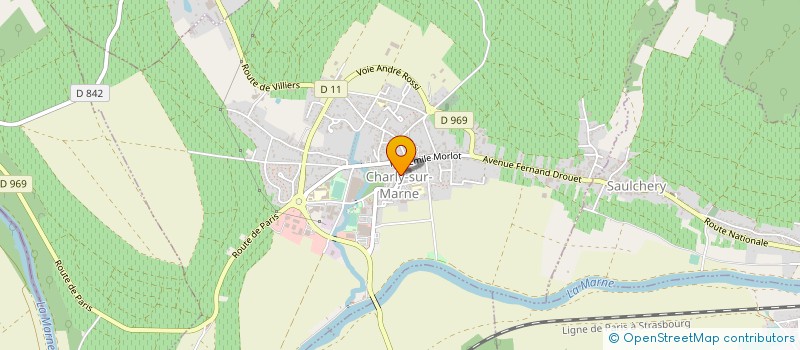 localisation de l'entreprise ASS  ENS LANGUES ETRANGERES  CHARLY-SUR-MARNE