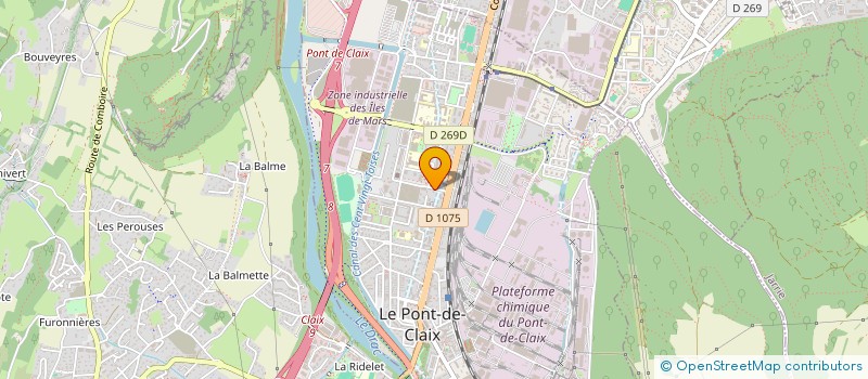 localisation de l'entreprise ASS  ENSEIGNANTS EDUC PHYSIQUE SPORTIVE  LE PONT-DE-CLAIX