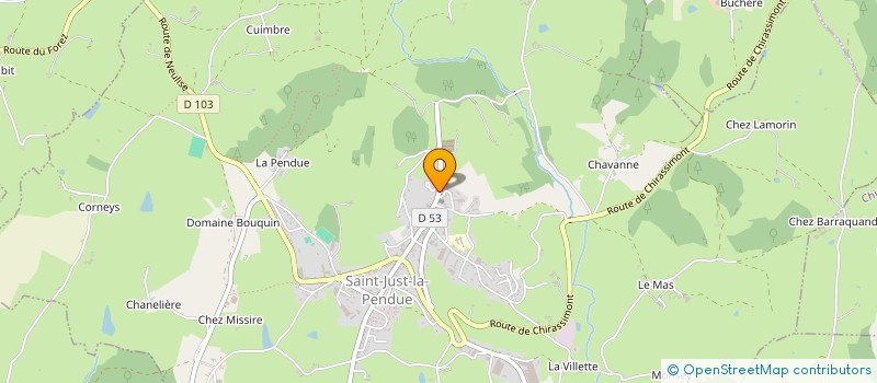 localisation de l'entreprise ASS ENSEIGNE RELIGIEUX ST JUST LA PENDUE  SAINT-JUST-LA-PENDUE