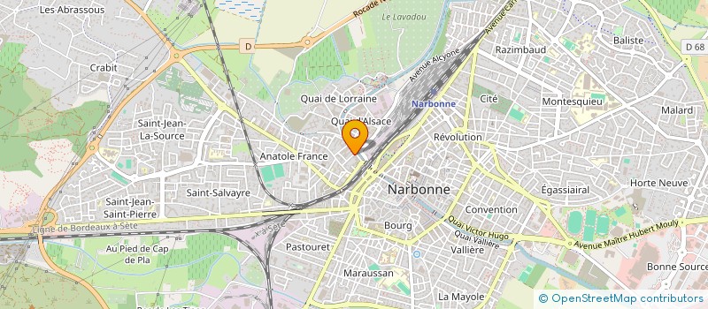 localisation de l'entreprise ASS ENSEIGNEMENT ARTS PLASTIQUE  NARBONNE