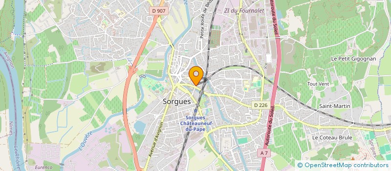 localisation de l'entreprise ASS  ENTENTE BOULISTE SORGUAISE  SORGUES