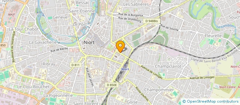 localisation de l'entreprise ASS  ENTENTE SPORTIVE BOULISTE NIORTAISE  NIORT