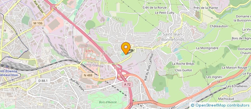 localisation de l'entreprise ASS ENTENTE SPORTIVE DE ST JEAN BONNEFONDS  SAINT-JEAN-BONNEFONDS