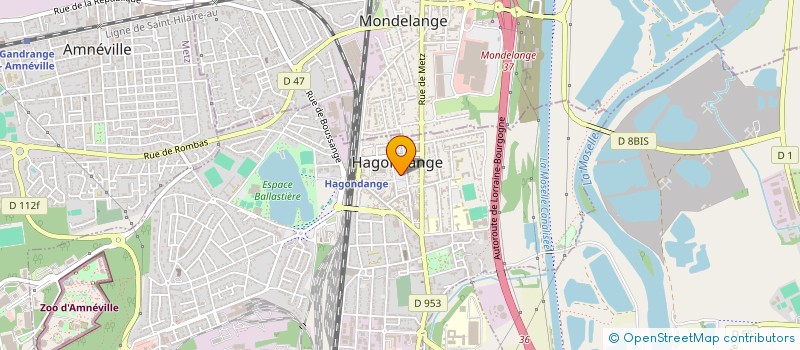 localisation de l'entreprise ASS ENTENTE SPORTIVE HAGONDANGE  HAGONDANGE