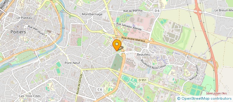 localisation de l'entreprise ASS ENTR'AIDE AUX PERSONNES DEMUNIES à POITIERS
