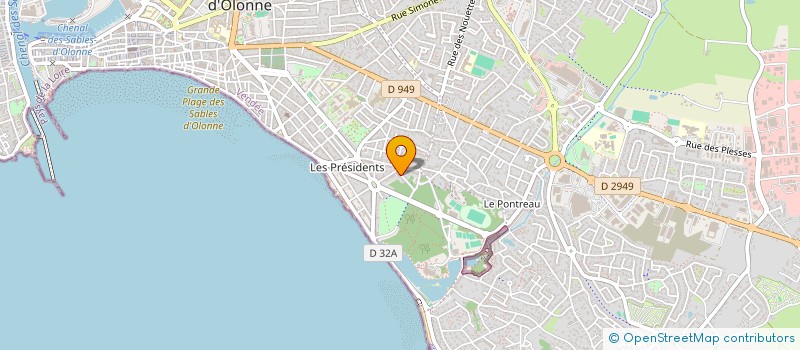 localisation de l'entreprise ASS ENTR'AIDE VEUVES ORPHELINS DE GUERRE à LES SABLES D'OLONNE