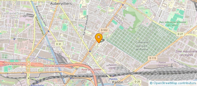 localisation de l'entreprise ASS  ENTRAIDE DE LA JEUNESSE DE STE MART  PANTIN