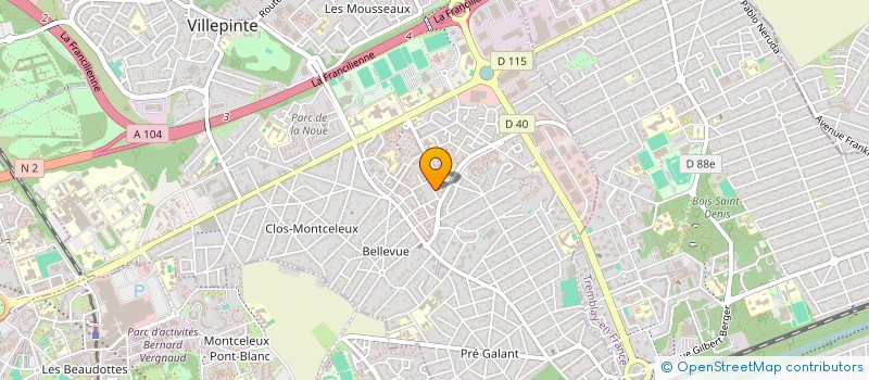 localisation de l'entreprise ASS ENTRAIDE FIDUCIAIRE TAXIS PARISIENS à VILLEPINTE