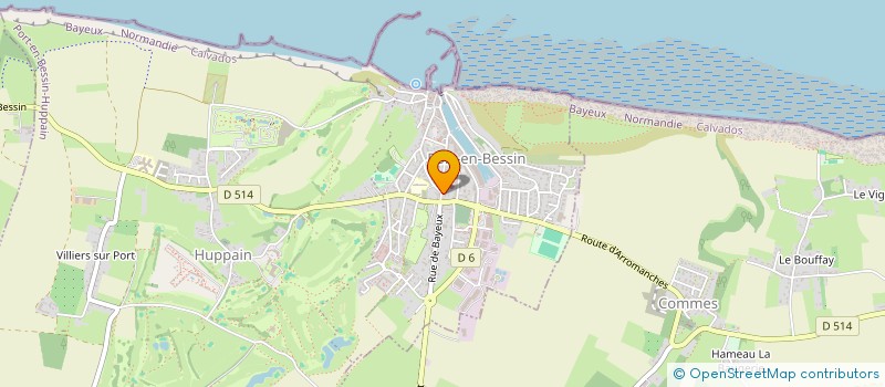 localisation de l'entreprise ASS ENTRAIDE MARITIME MEDIC SOCIA CALVAD  PORT-EN-BESSIN-HUPPAIN