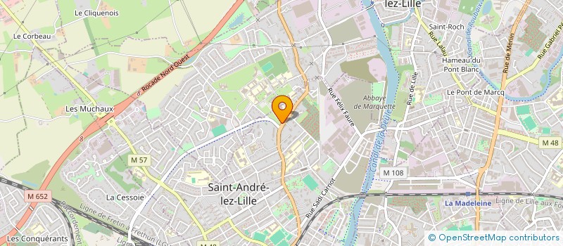 localisation de l'entreprise ASS  ENTRAIDE SPORT LOISIR PERS LOMMELET  SAINT-ANDRE-LEZ-LILLE