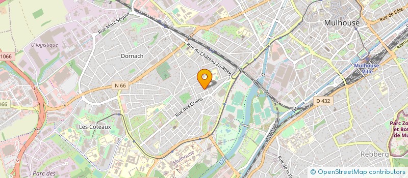 localisation de l'entreprise ASS ENTRAIDE TRAVAILLEURS H-R & FAMILLES  MULHOUSE