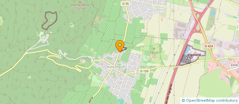 localisation de l'entreprise ASS EQUITATION CENTRE ALSACE  KINTZHEIM