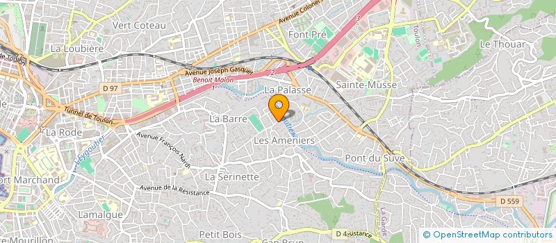 localisation de l'entreprise ASS ER 99 ENVIRONNEMENT ET QUALITE  TOULON