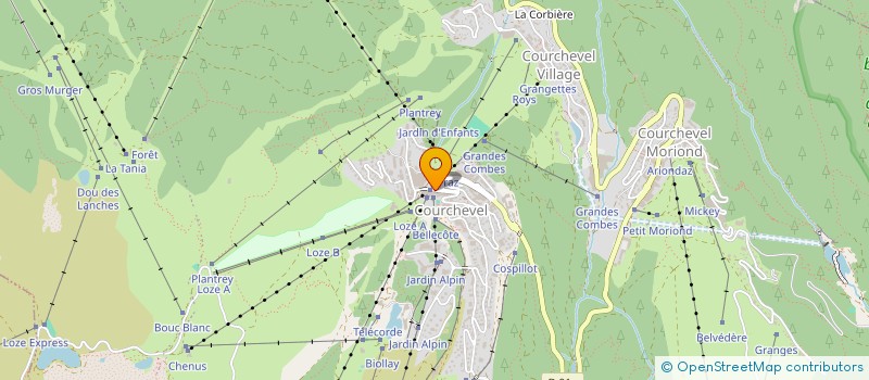 localisation de l'entreprise ASS  ESF DE COURCHEVEL 1850 à COURCHEVEL